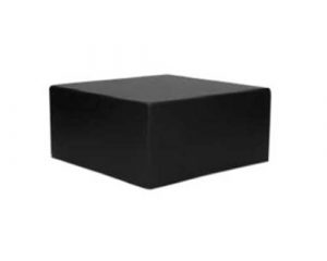 Large Square Pouf Black