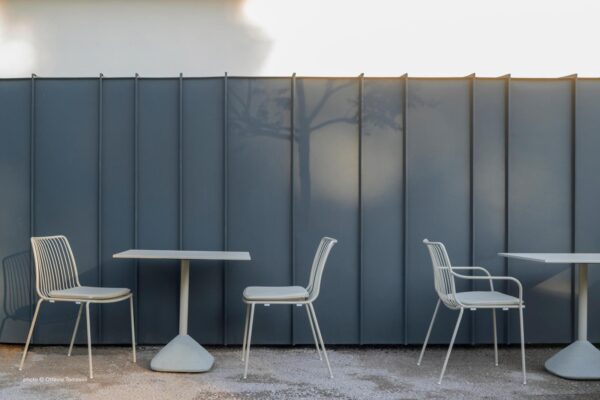 Concrete table white amb